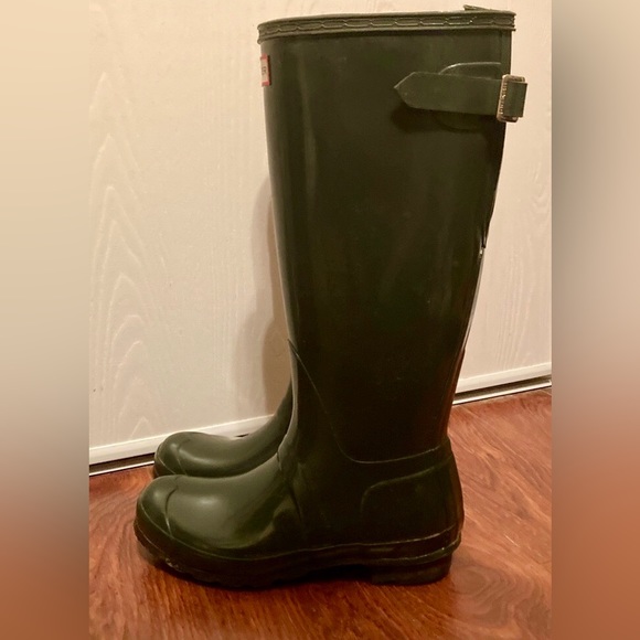 Hunter Glossy Green Tall boots - Picture 3 of 6